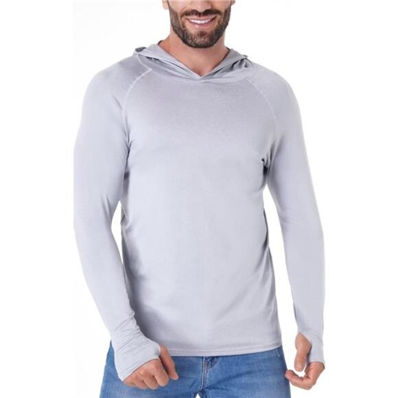 Men's Athletic Hoodies Long Sleeve Fishing Shirts for Men UPF 50+ SPF - Picture 2 of 8